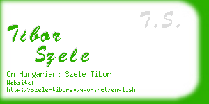 tibor szele business card